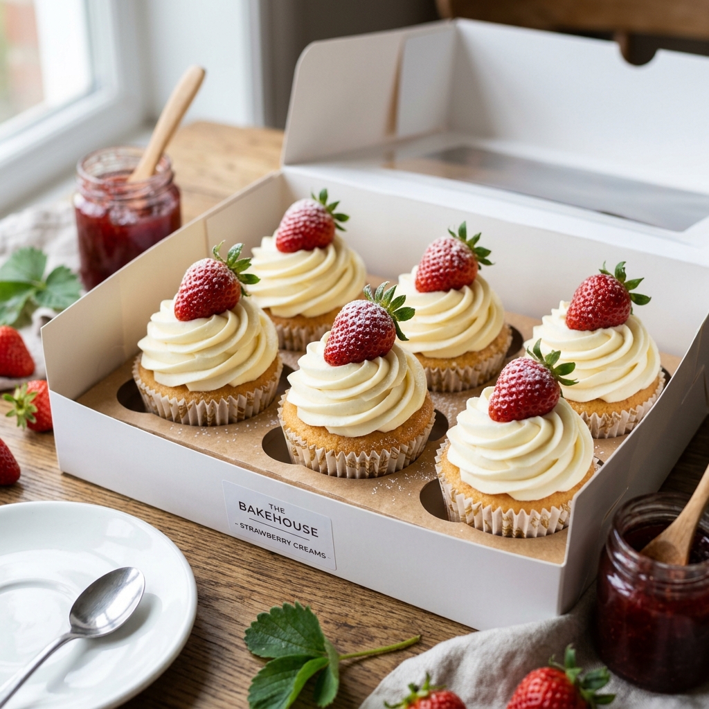 Cupcakes de Fresa Silvestre (Caja x6)